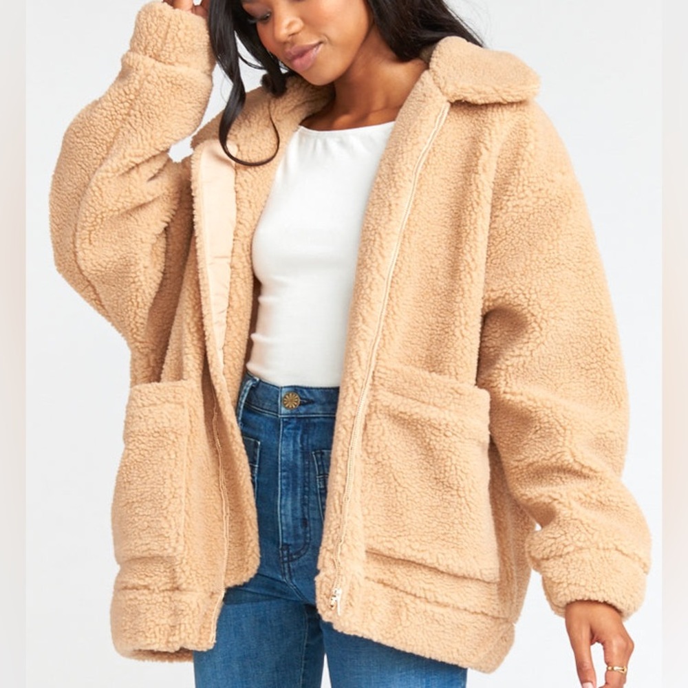 SHOW ME YOUR MUMU teddy sherpa jacket